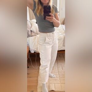 Everlane White barrel pants  Pants